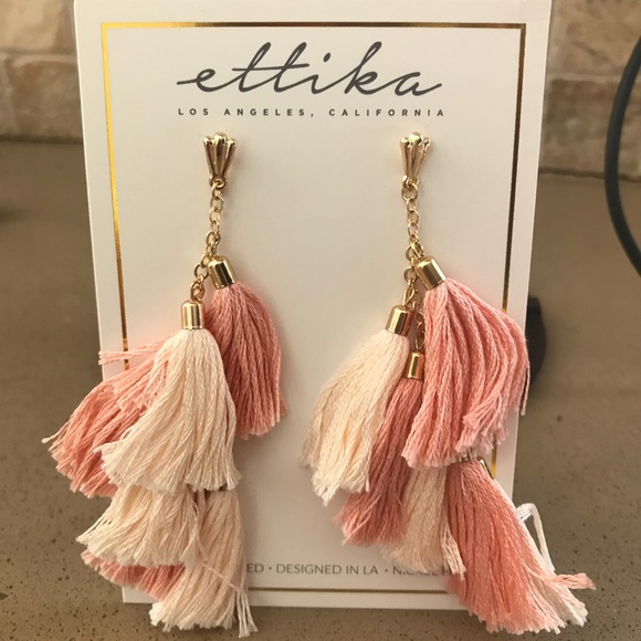 ettika Jewelry - Ettika pink tassel earrings